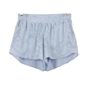 lululemon Hotty Hot Low-Rise Short 4" Size 6 in Gravel Dust Pastel Blue Multi